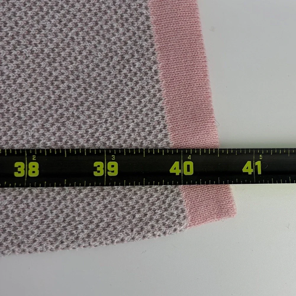 Elegant Baby Luxury Cotton Jacquard Knit Blanket Pink White Repeats Bunny Face